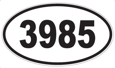 3985 - Oval Sticker