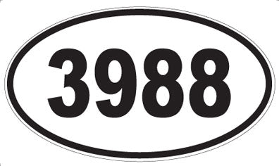 3988 - Oval Sticker