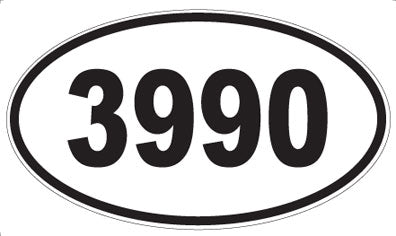 3990 - Oval Sticker