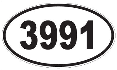 3991 - Oval Sticker