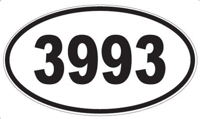 3993 - Oval Sticker