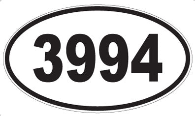 3994 - Oval Sticker