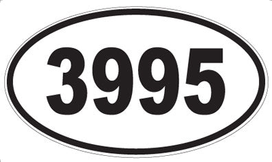 3995 - Oval Sticker