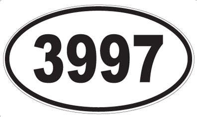 3997 - Oval Sticker