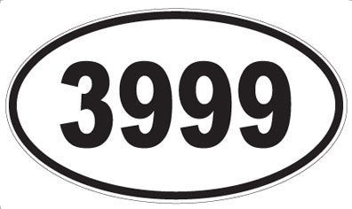 3999 - Oval Sticker