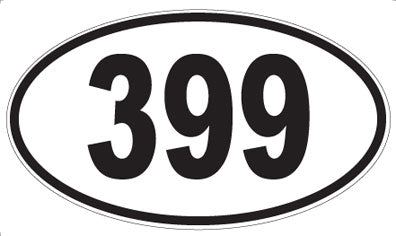 399 - Oval Sticker