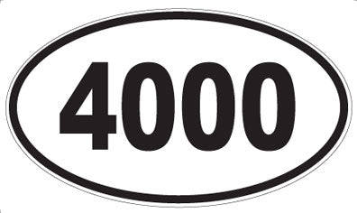 4000 - Oval Sticker