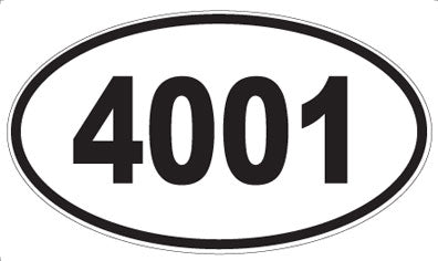 4001 - Oval Sticker