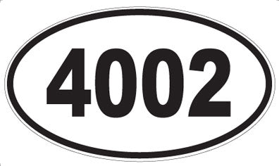 4002 - Oval Sticker