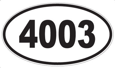 4003 - Oval Sticker