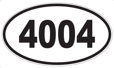 4004 - Oval Sticker