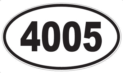 4005 - Oval Sticker