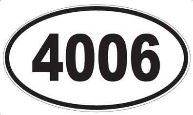 4006 - Oval Sticker