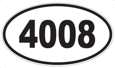 4008 - Oval Sticker
