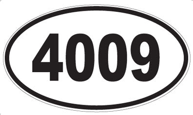 4009 - Oval Sticker