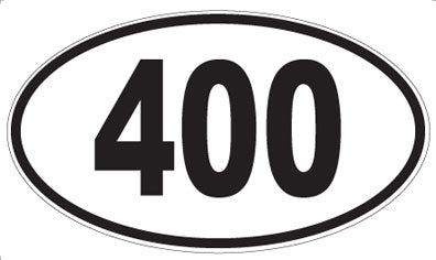 400 - Oval Sticker