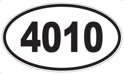 4010 - Oval Sticker