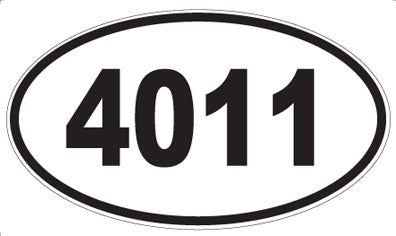 4011 - Oval Sticker
