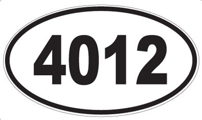 4012 - Oval Sticker