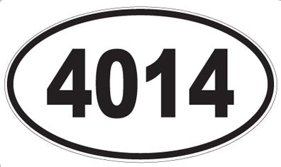 4014 - Oval Sticker