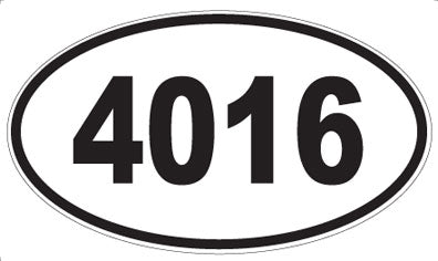 4016 - Oval Sticker