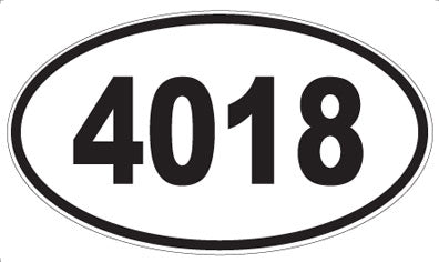 4018 - Oval Sticker