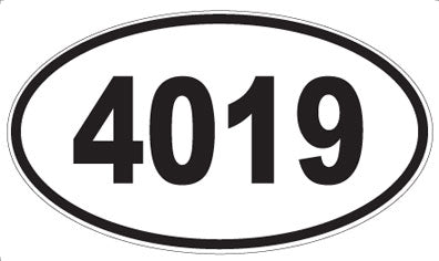 4019 - Oval Sticker