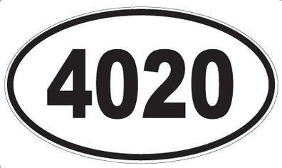 4020 - Oval Sticker