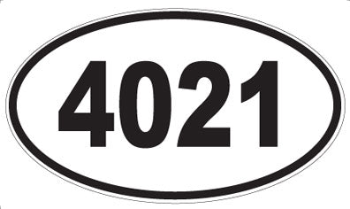 4021 - Oval Sticker
