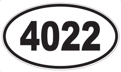 4022 - Oval Sticker