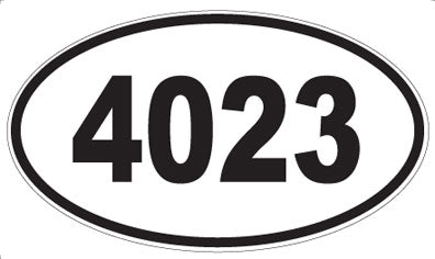 4023 - Oval Sticker