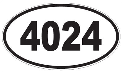 4024 - Oval Sticker