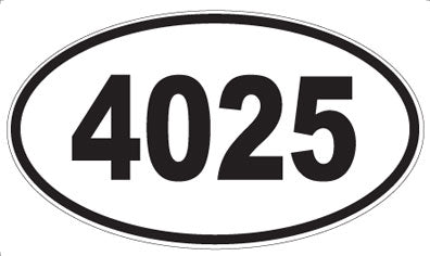 4025 - Oval Sticker