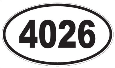 4026 - Oval Sticker