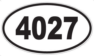4027 - Oval Sticker