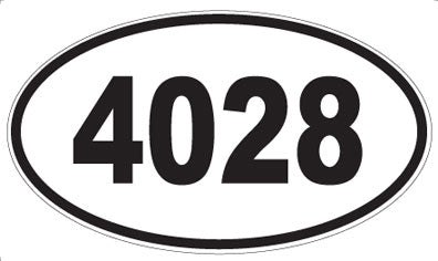 4028 - Oval Sticker