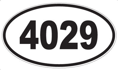 4029 - Oval Sticker