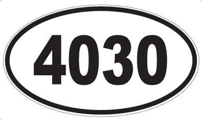 4030 - Oval Sticker