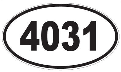 4031 - Oval Sticker
