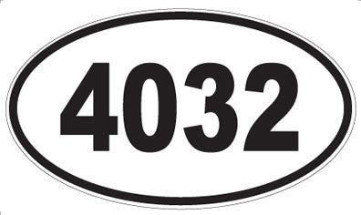 4032 - Oval Sticker
