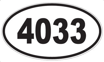 4033 - Oval Sticker