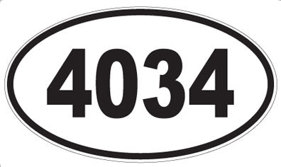 4034 - Oval Sticker