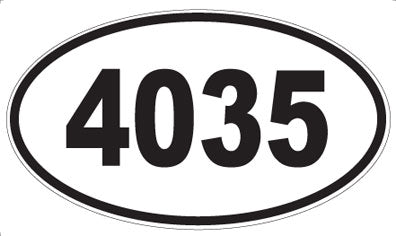 4035 - Oval Sticker