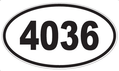 4036 - Oval Sticker