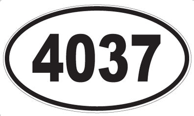 4037 - Oval Sticker