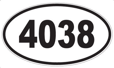 4038 - Oval Sticker