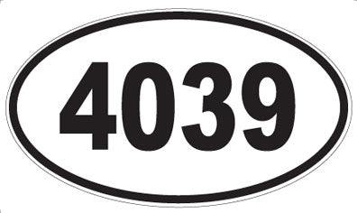 4039 - Oval Sticker