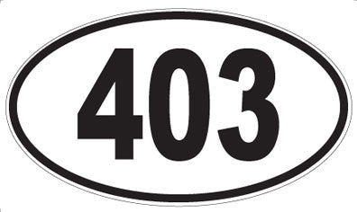 403 - Oval Sticker