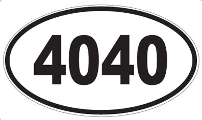 4040 - Oval Sticker