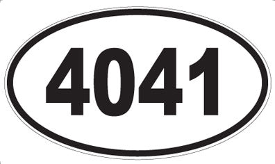4041 - Oval Sticker